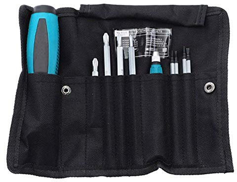 ECOSWAY 10Pcs Precision Screwdriver Sets,Two-Way Slotted Magnetic Screwdriver Bits,All-in-One Alloy Non-slip Handle Machinery Repair Screwdriver Kits