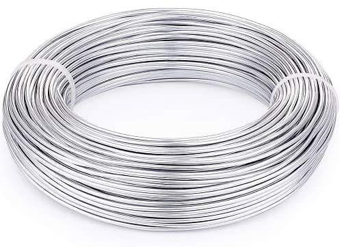 CABLEPELADO Alambre de Hierro Galvanizado, Alambra Floral, Alambre de Manualidades, Rollo Alambre de Acero plastificado, Alambre Atar Flexible, Alambre Bricolaje, Diámetro 1.6 mm, Longitud 5 Metros