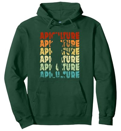 Apiculture Vintage pour Apiculteur passionné des Abeilles Sweat à Capuche, Unisexe pour Adultes, Vert Forêt, XXL