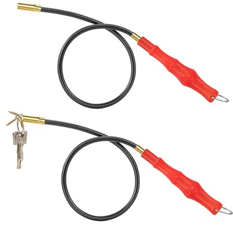 Heveer Magnetheber Magnetstab Greifer 56CM Flexibler Magnetstabgreifer Biegbares Magnetgreifer für Aufnehmen von Metallteilen 2 Stück