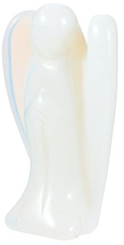 Yardenfun Kristall Engel Statue Elegante Engel Figurine Aus Halbedelstein Für Wohn Und Gartendekoration Als Für Familie Und Freunde Leicht Und Tragbar Für Besondere Anlässe