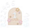 AOEVUIR 1 Pcs Baby Monatliche Meilenstein Karten mit Klebepunkten Blumen-Stil Baby Meilensteinkarten Holz Foto Requisiten für Kleinkinder von 0-12 Monaten Babyparty Wachstumsaufzeichnung
