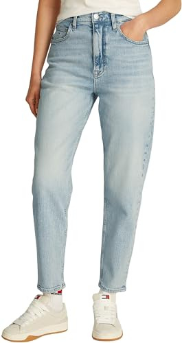 Tommy Jeans Damen Jeans Hose Mom Jean Tapered High Waist, Blau (Denim Ultra Light), 30W/29L