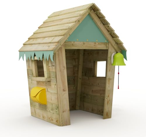 Wickey Spielhaus Stable - Kinderspielhaus aus Holz, Gartenhaus für Kinder, extrem witterungsbeständig - aus kesseldruckimprägniertem Massivholz - Pastellblau