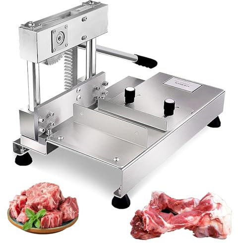 Máquina de sierra de hueso Máquina cortadora de huesos inalámbrica, cortadora manual de carne de hueso, costillas de acero inoxidable con hoja de 260 mm, máquina cortadora de alimentos comer