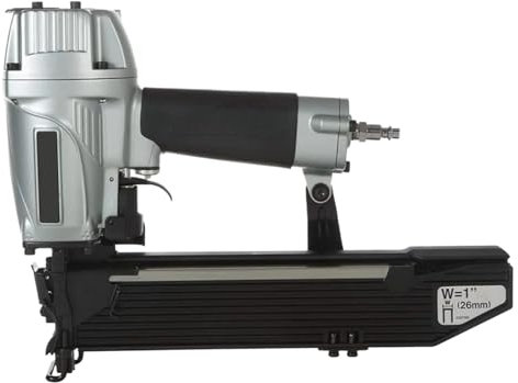 quetwef Oil-Free Pneumatic Staple Gun Heavy-Duty Stapler Pneumatic Stapler 1-Inch Wide Crown 16 Gauge 1-Inch Up To 2-Inch Staple Length High Capacity Magazine