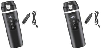 Lot de 2 bouilloires chauffantes pour voiture, 12 V 24 V, pour le travail, le camping, l'extérieur