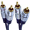 Reines Kupfer OFC HQ 2 x Chinch Cinch Stecker Zum Stecker Stereo Audio Kabel Vergoldeten 1 m [1 Meter/1m]