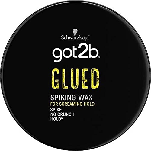 got2 Spiking Wax Glued (1 x 75 ml), cera pelo moldeable para estilos atrevidos, moldeador pelo vegano que no acartona, crema para peinar ultra fuerte, fijación de nivel 6