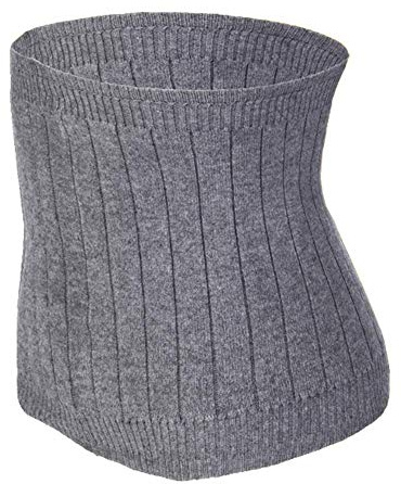 FakeFace Winter Weiche Kaschmir Nierenwärmer Rückenwärmer Elastisch Taille Unterstützung Taille Wärmer Taillen Beschützer Gürtel für Damen Herren Kinder grau L