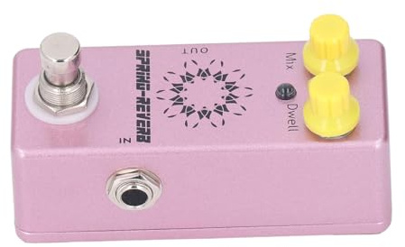 Spring Reverb Effect Pedal 1/4 Inch Mono Jack Aluminium Alloy Gitarr Effektpedal för Gitarrer och Förstärkare