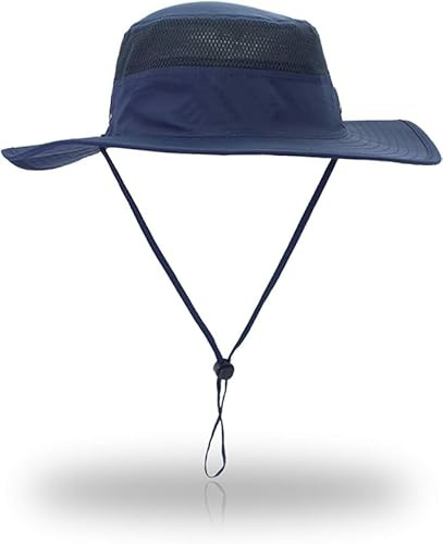 EONPOW Herr Solhatt Bred Kulle UPF 50 Hinkhatt Sommar Mesh UV-skydd Strandhatt Promenad Vandring Fiskehatt