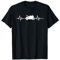 Motorrad Herzschlag Biker EKG Linie Frequenz Motorradfahrer T-Shirt