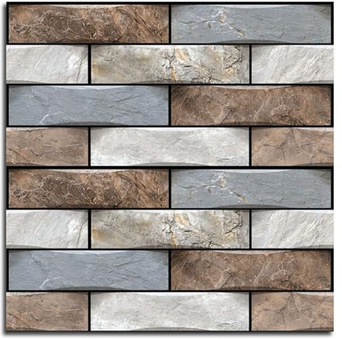 3D Wandpaneele,10 Stück 30x 30cm Wandpaneele Selbstklebend,Wandaufkleber Wasserdicht Wandtapete Klebetapete für Küche Schlafzimmer Badezimmer Wohnzimmer