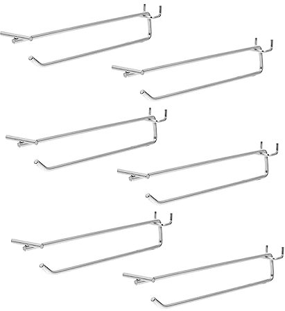 TOPPERFUN 6stücke Metall Pegboard Haken Für Pegboard Einfache Installation Ohne Werkzeug Zum Anzeigen Von Artikeln Und Preisen Passend Für Verschiedene Produkte