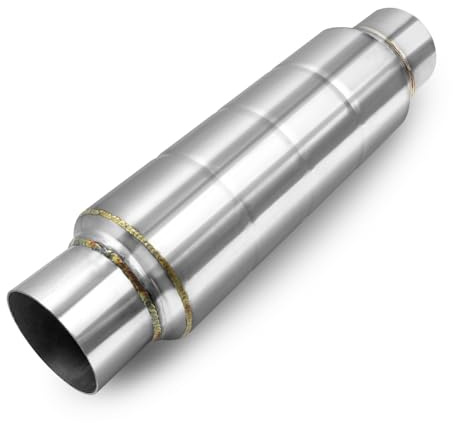 Escape resonador de acero inoxidable de 6,3 cm (pulido)