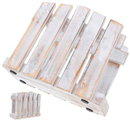 Angoily Serviettenhalter Aus Holz Serviettenständer Holz Im Landhausstil Mit Vintage-Zaundesign Papierhandtuchhalter Stehend Für Esstisch Küche Büro Couchtisch Und Badezimmer