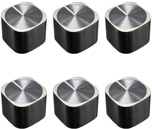 6 Pezzi Manopole Piano Cottura, 6mm Pomelli Cucina, Manopole Forni, Gas Stufe Controllo Manopole, Pomelli in Metallo per Forno a Gas Piano, per Forno a Gas Piano Cottura Stufa Gas