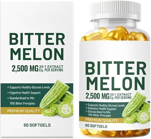 Bitter melon-extrakt, 25:1-extrakt (2500 mg), 10 % charantin, sojafritt, glutenfritt, GMO-fritt,1pcs