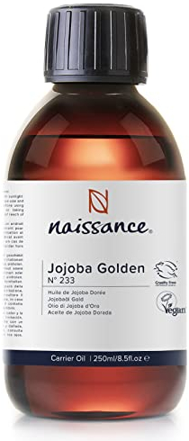Naissance Jojobaöl Gold (Nr. 233) - 225ml - Kaltgepresst - für Haare, Haut, Gesicht, Massage, Kosmetik