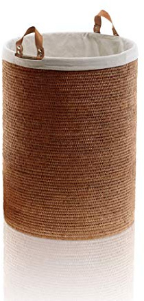 Decor Walther großer, Offener Wäschekorb, Basket Spa, Serie Basket (Rattan dunkel)
