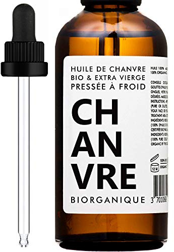 BIO Hanföl 100% rein, natürlich und kaltgepresst - 100 ml - Pflege für Haare, Körper, Haut, Anti-Aging, Gesicht