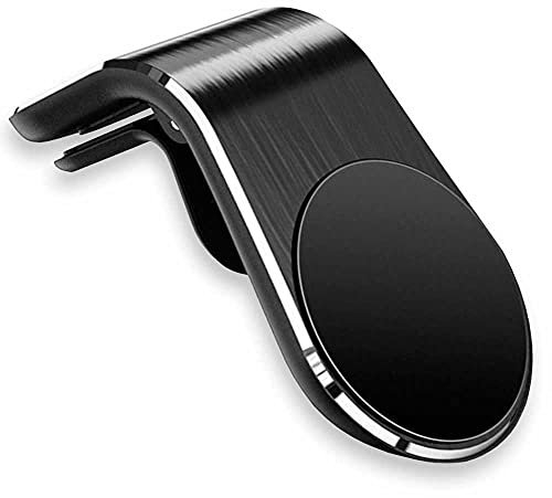 OcioDual Soporte Magnético Móvil para Coche, Imán con Pinza Sujeta Móviles, Iman para Rejilla, Suporte Telemovel Carro, Universal Car Phone, Negro