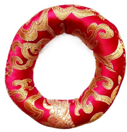 Small Doughnut Singing Bowl Cushion 11 Cm | Buddhist singning bowl cushion for small size singing bowl (Red)