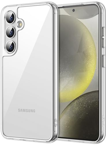 JETech Hülle für Samsung Galaxy S24, Anti-Vergilbung, Durchsichtig | Stoßschutz, Kratzfeste Harte PC-Rückseite, Robuster Transparenter TPU-Rahmen
