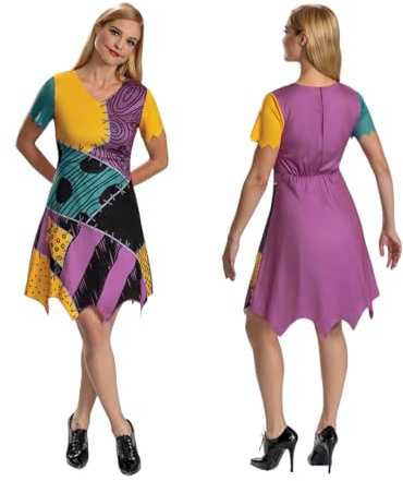 Disney - Déguisement L’Étrange Noël de Monsieur Jack - Costume Sally pour Filles - Taille L (12-14) - Licence Officielle - Costume de Film Disney pour Halloween, Carnaval ou Soirée Déguisée