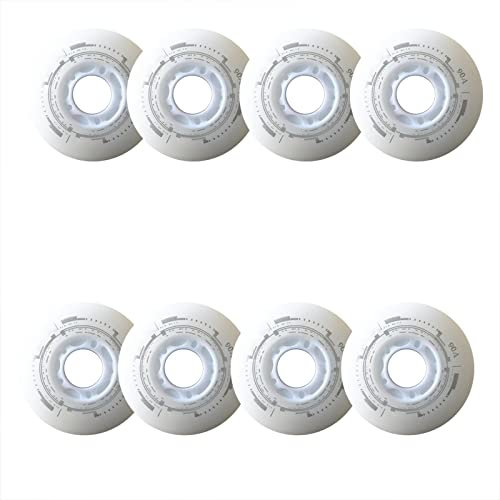 Skateboard-Räder, Inlineskates, LED-Leuchträder, LED-Blitz, blinkende Ersatzräder, leuchtende Inline-Rollschuhräder für den Innenbereich, 90A, 8er-Pack
