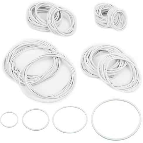 Vita elastiska band, kraftiga 400 st tjocka gummiband, 2,5/4/5/7 cm, naturliga starka pengar, elastiska band, breda gummiband, stationära, töjbara band för hem, skola, kontor, verkstadstillbehör