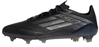 adidas Unisex Bota de fútbol F50 Elite césped natural seco, Core Black/Iron Metallic/Gold Metallic, 43 1/3