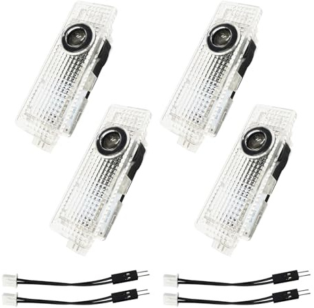 Krewua 4 Stück Viererpack Autotürlichter Auto Eingang Beleuchtung Zubehör für M 1 2 3 4 5 6 7 Serie Auto Tür Logo Projektor Lichter für M X1 X2 X3 X4 X5 X6 X7, Licht Sehr schönes Geschenk
