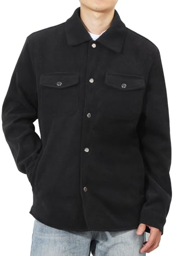 HomKuch Giacca in corduro da uomo Outdoor Windbreaker Casual Cappotti a maniche lunghe