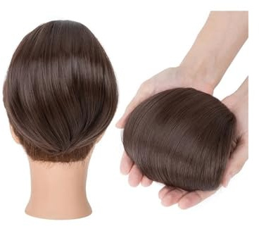 Förlängning av hästsvans, 25,4 cm, kort hästsvans med dragsko och kam, rörig kig, hårdel, syntetiska hårförlängningar för kvinnor ponytail förlängning (6)