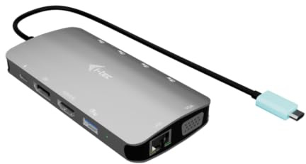 DOCKING USB-C METAL NANO 3 MONITOR (HDMI+VGA+DP), 5xUSB 3.2