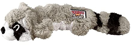 KONG – Scrunch Knots Raccoon – Innere Geknotete Seile und Minimale Füllung für Weniger Unordnung – Für Kleine/Mittelgroße Hunde, Medium Breeds
