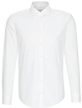 Silkesdekal herr affärströja – slim fit – strykfri – Kent krage – långärmad – 100% bomull, ecru, 41