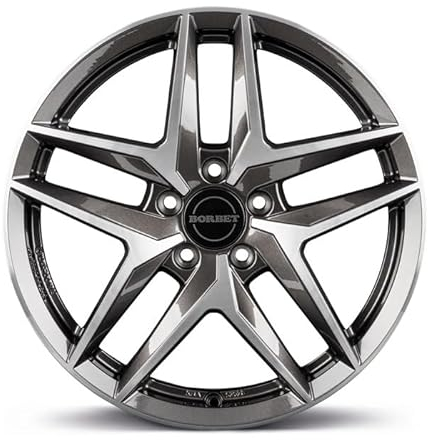 4x Borbet Felgen Z 7.5x18 ET43 5x112 mistral anthracite glossy polished kompatibel mit Skoda Karoq Kodiaq Octavia Superb Yeti