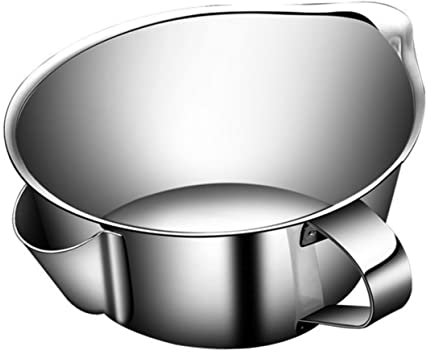 Hoement Fett Öl Filterschale Aus Edelstahl Mit Griff Xl 600 Ml Suppenfett Ölabscheider Für Gesündere Küche Mehrzweck Ölsiebbecher Zur Öltrennung Und Würzmittelbehälter