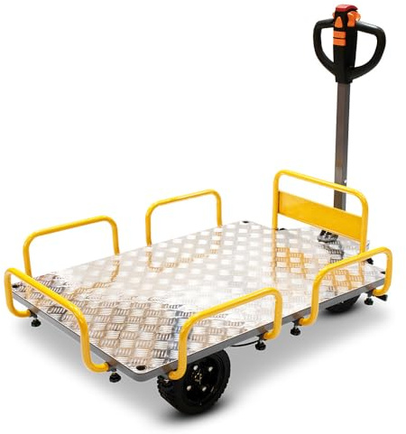 BAMATO Elektro Transportwagen MTR-400 elektrisch Bollerwagen fahrbar 400kg | 100% elektrischer Transportwagen mit 400kg Traglast | Flexibel per Elektroantrieb oder Handbetrieb für mühelosen Transport