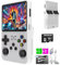 R36S Consola retro portátil 64 GB con +15.000 Juegos +26 Emuladores PS1, PSP, N64, NDS, SuperN, GameB, GBA - Linux IPS 3.5 Consola de videojuegos portátil (Blanco, 64 GB (15K juegos))