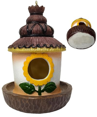 Wezalget Casa para Pájaros Exterior - Cajas para Jardín | Decoración De Cabaña De Exterior para Jardín Patio Balcón