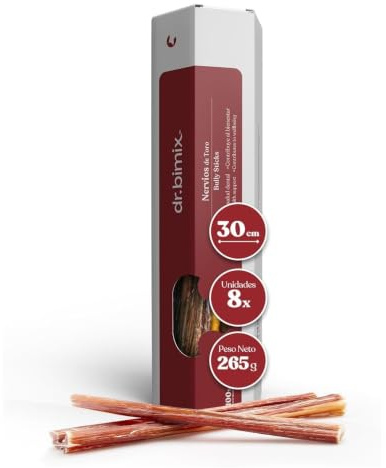 dr. bimix Nervios de Toro para Perros | Snack Natural Deshidratado | Salud Dental y Bienestar | Alta Dureza | Sin Aditivos - 265 g (8 Unidades)