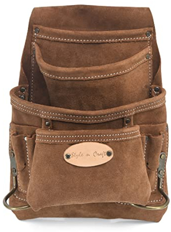 Style N Craft 10 Pocket Top Grain Tool Belt Pouch