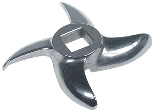 Lama universale in acciaio inossidabile, coltello da tagliare, tipo 32 per tritacarne 90 mm Quadrato di montaggio: 15x15mm BUFFALO/FAMA/FIMAR/SIRMAN ecc