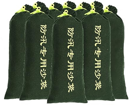 Flood Water Barrier Sand Bags - 10/20Pcs Thickened Canvas Flood Protection Sandbags with Insert Buckle Reusable Quick Flood Barrier for Home Door Window Basement Garage ( Color : 10pcs , Size : 25*70c