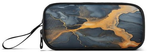 Kunstaquarell Aus Schwarzem Marmor Federmäppchen Federtaschen Mäppchen Schlamperbox Tasche für Jungen Mädchen Schüler