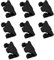 Buaak 8Pcs Air Fryer Silicone Bumpers, Universal Rubber Feet Compatible with Instant Vortex 6qt COSORI Air Fryer Crisper Tray, Black Air Fryer Silicone Bumpers Replacement Parts